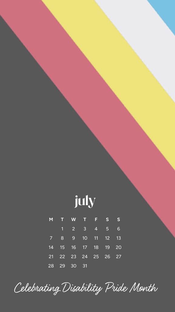 July 2025 Wallpapers – 50 Free Phone &amp; Desktop Calendars + Disability Pride, Oh So Lovely Blog