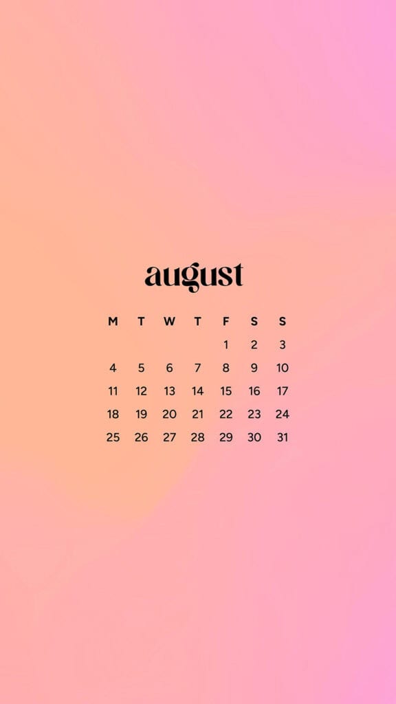 August 2025 Wallpapers – 45 Free Phone &amp; Desktop Calendars!, Oh So Lovely Blog