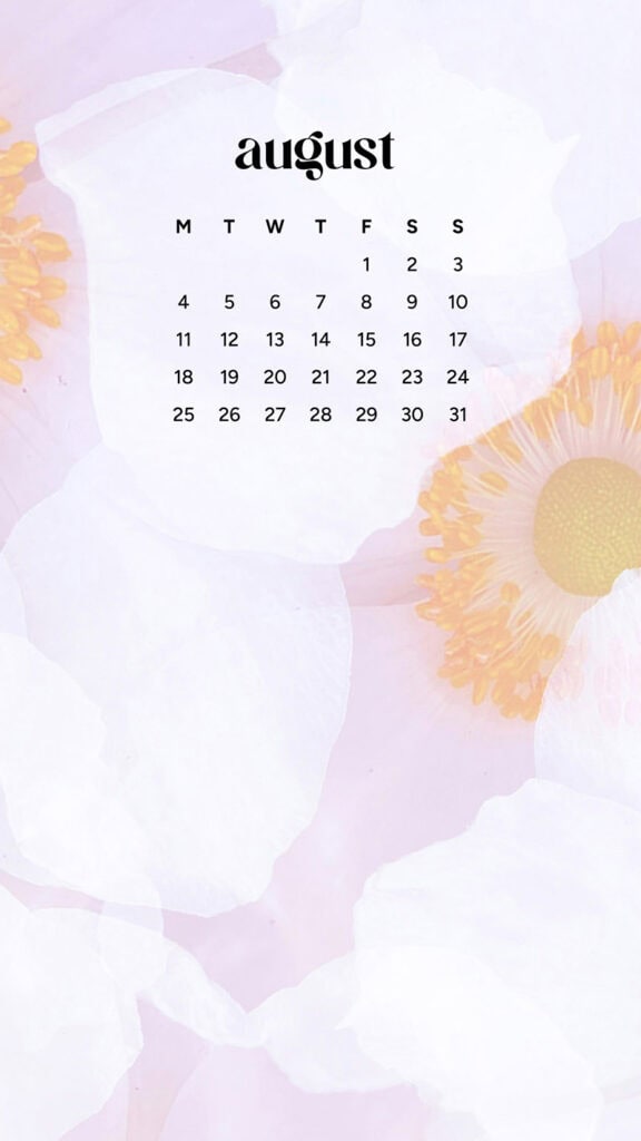 August 2025 Wallpapers – 45 Free Phone &amp; Desktop Calendars!, Oh So Lovely Blog