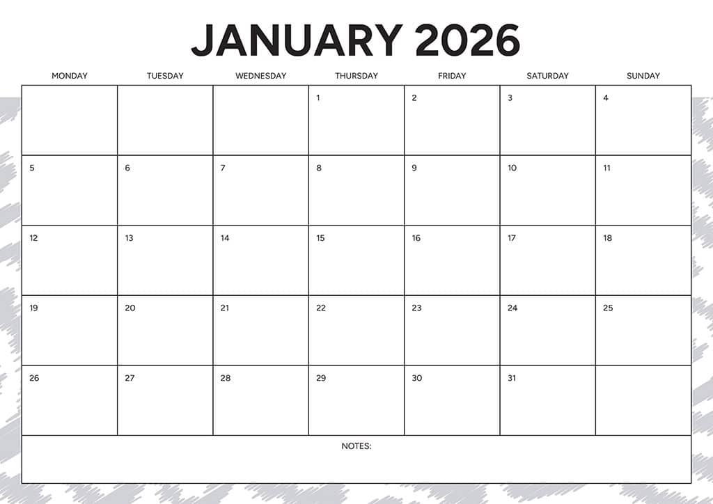 Free 2026 Calendars — 90 Printable Options — Sunday &amp; Monday Starts, Oh So Lovely Blog