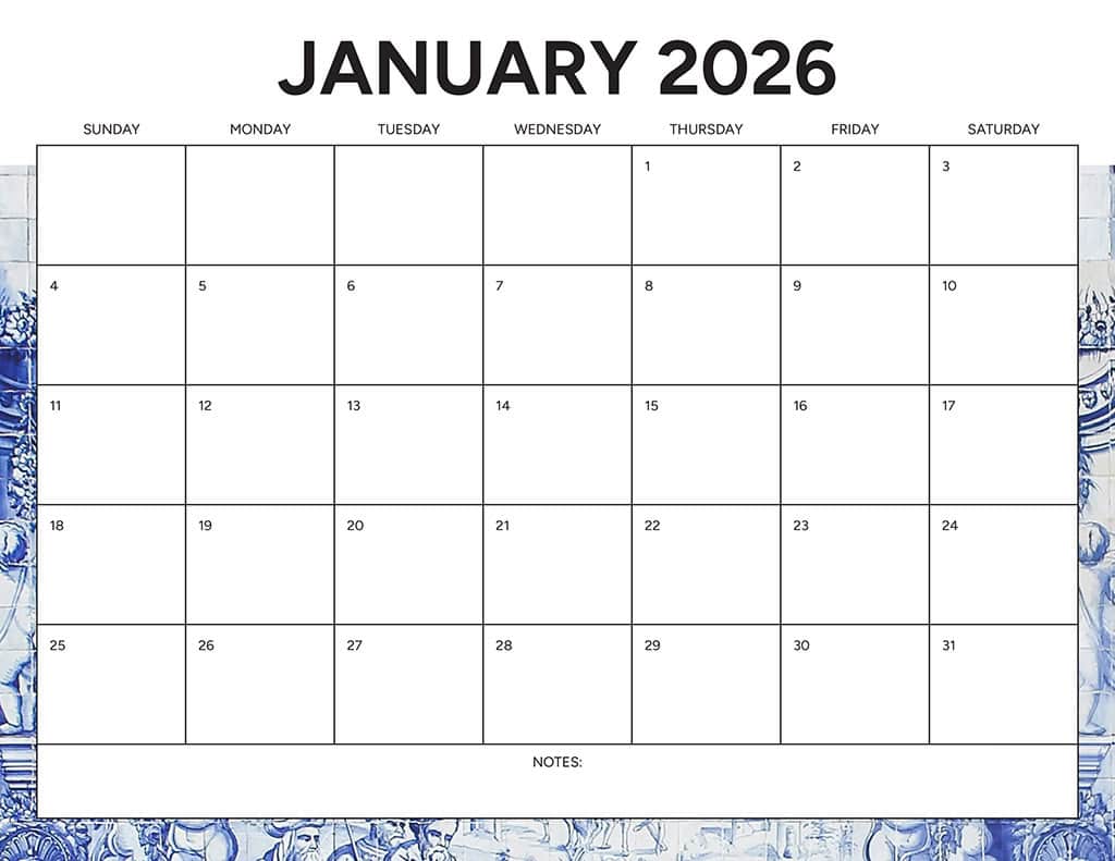 Free 2026 Calendars — 90 Printable Options — Sunday &amp; Monday Starts, Oh So Lovely Blog
