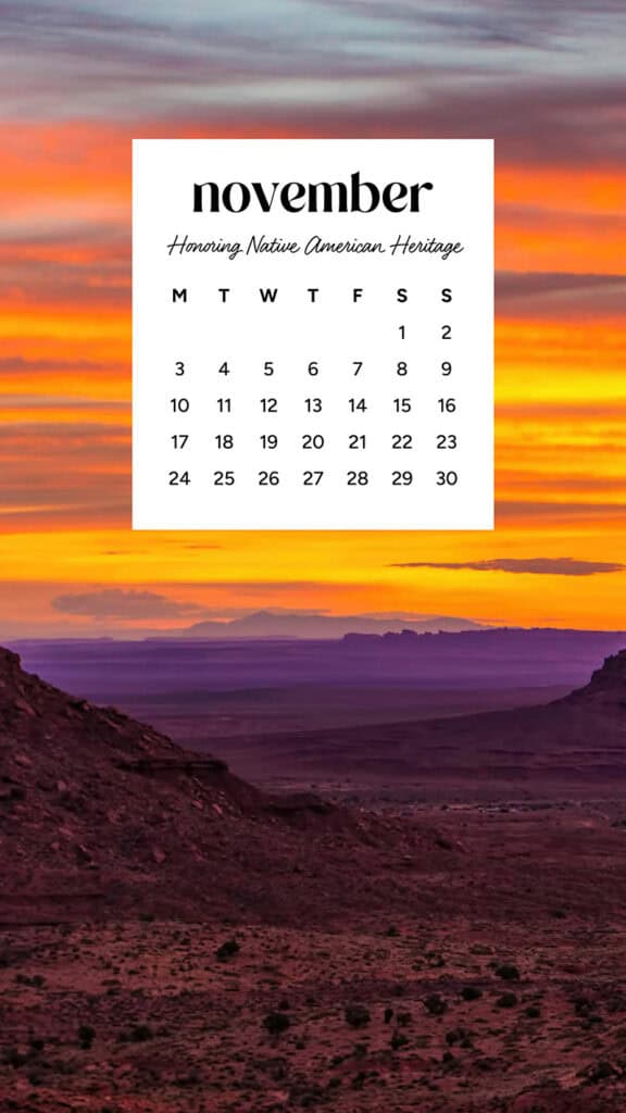 November 2025 Wallpapers – 56 Free Phone &amp; Desktop Calendars + Native American Heritage Month!, Oh So Lovely Blog
